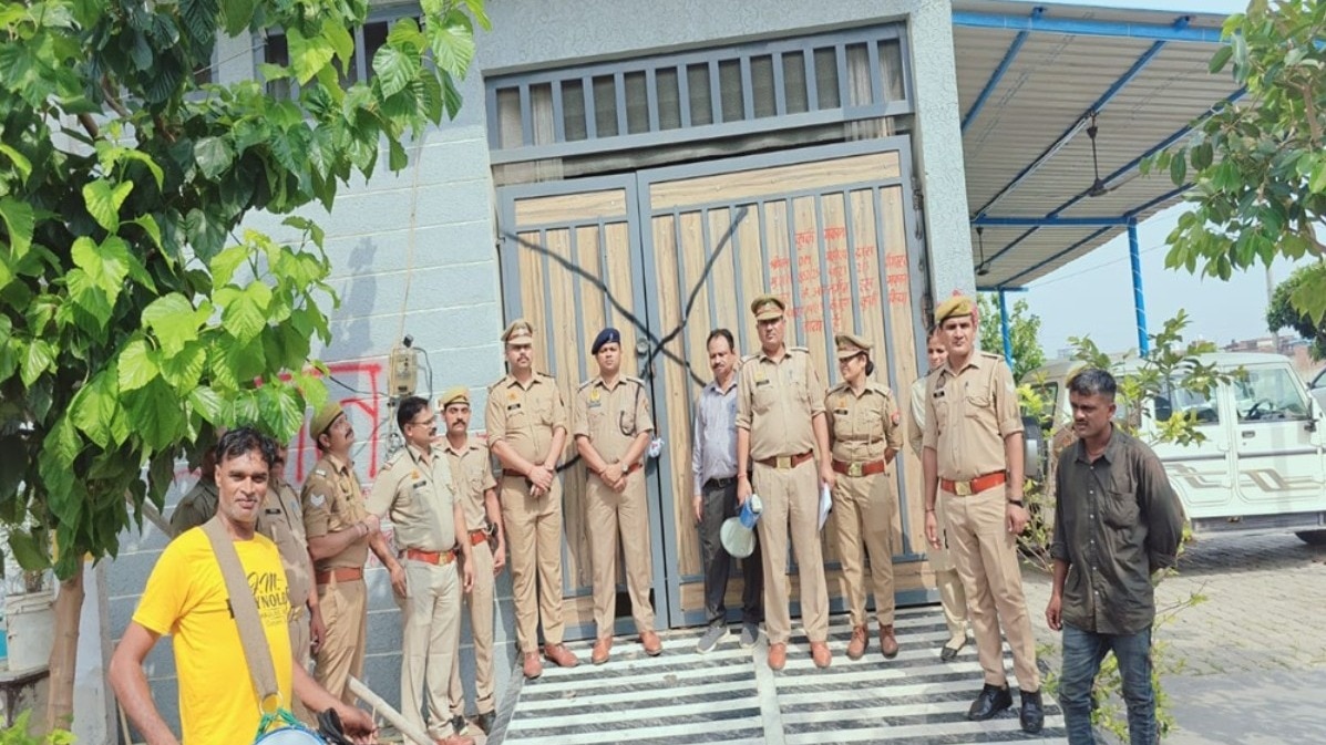 Drumbeats, seals, warning: Meerut cops attach Rs 2.5 crore assets linked to scamster