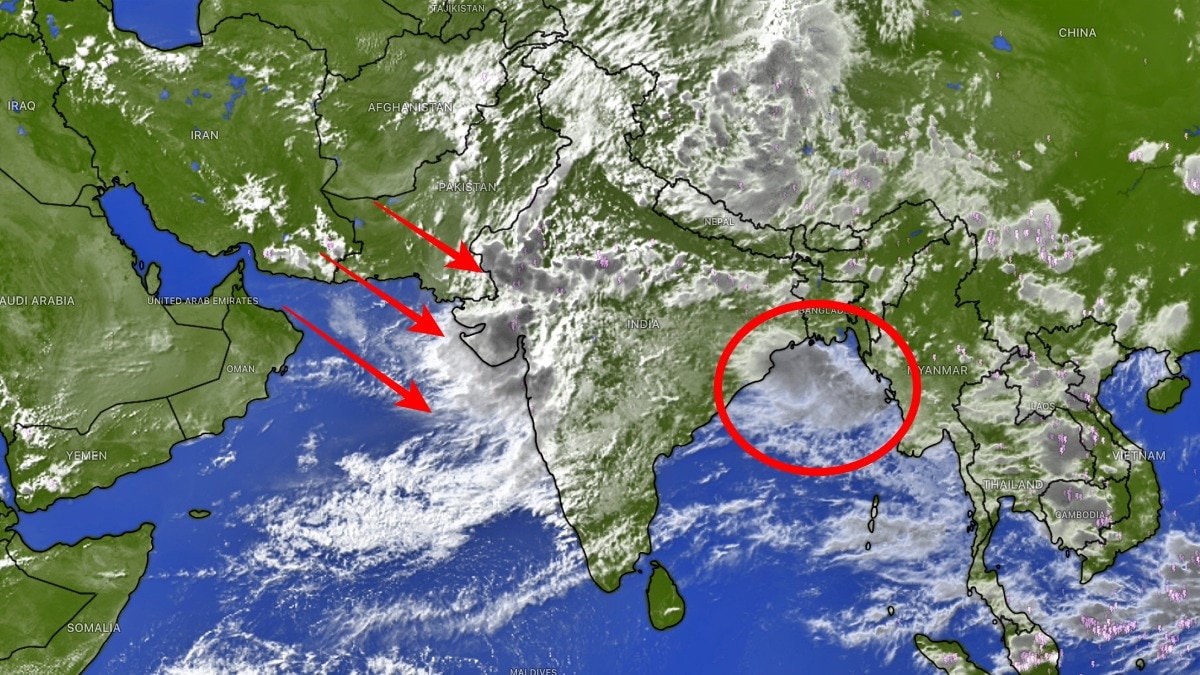 सैटेलाइट ने एक साथ अरब सागर और बंगाल की खाड़ी में मानसून की तहलका दर्ज की