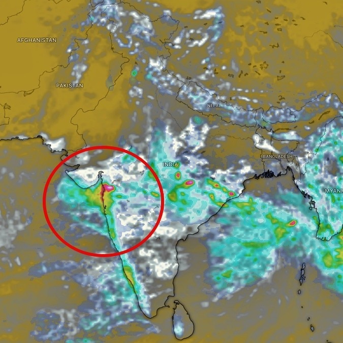 Mumbai rain: Satellite captures humongous cloud build-up over Maharashtra
