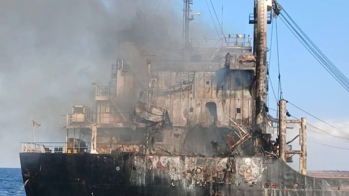 MV Golden Leo after it was struck by missiles in the Black Sea on 19 July