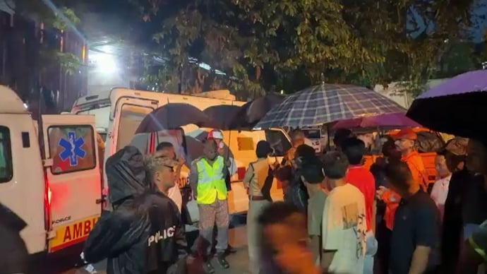 Officials said rescue work was being complicated by the presence of gas inside the tunnel. (Credits: Aaj Tak) NAMCHI SIKKIM TUNNEL LANDSLIDE