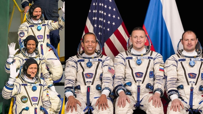 Nasa astronaut Chris Williams and Roscosmos cosmonauts Sergey Kud-Sverchkov and Sergei Mikaev are set to return to Earth today after 241 days aboard the International Space Station. (Photo: Nasa)