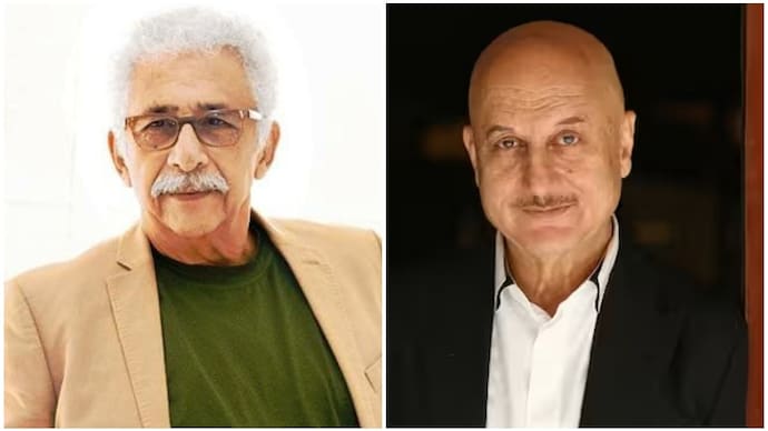 Naseeruddin Shah's (L) old video calling Anupam Kher (R) clown resurfaces.