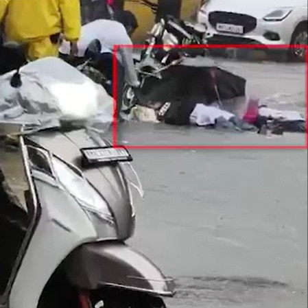 2 Navi Mumbai women get electric shock from exposed wire on waterlogged road
