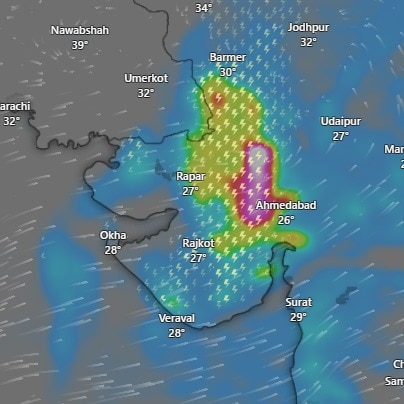 No relief for Gujarat: Monsoon system over Rajasthan to drop heavy rain