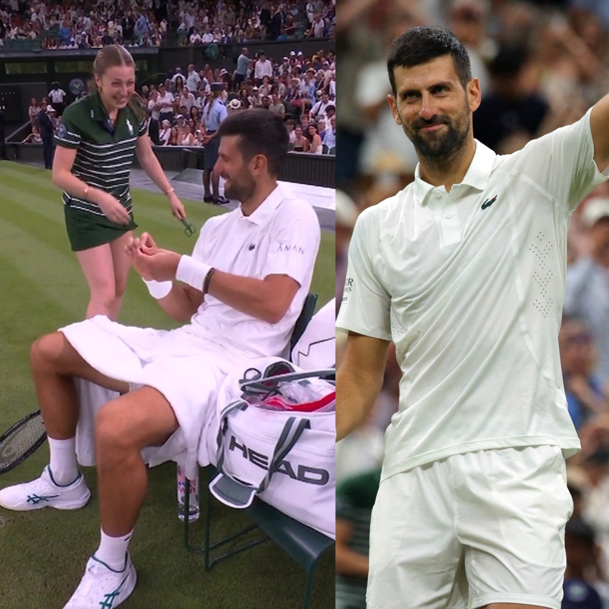 Novak Djokovic pranks ball girl, then outclasses Stefanos Tsitsipas to reach Round 3