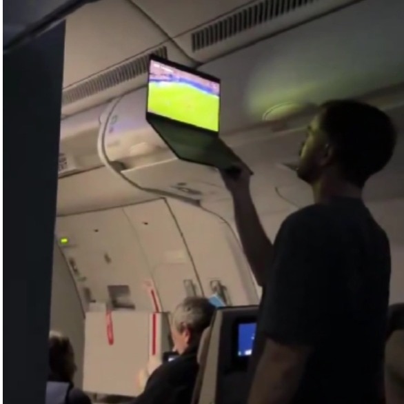 Passenger buys Wi-Fi on flight, turns journey into World Cup watch party with 187 fans