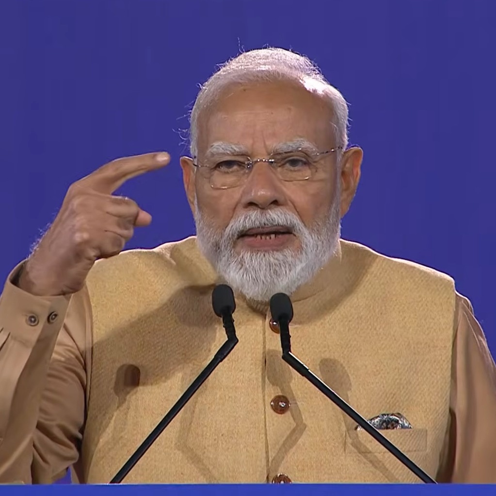 PM Modi addressing Indian community in Melbourne. 