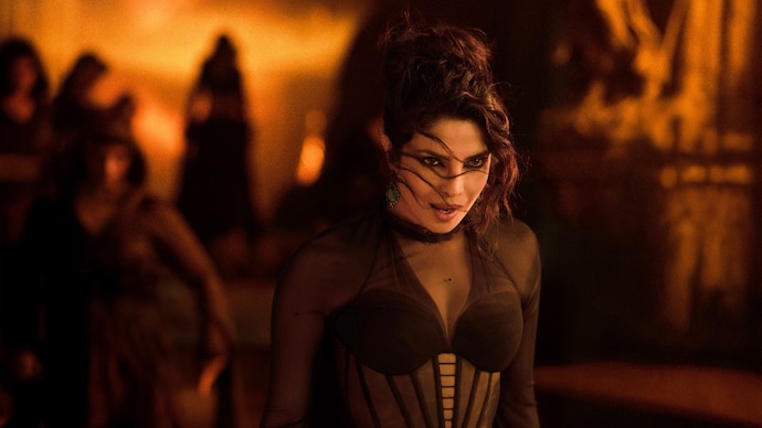 Priyanka Chopra's look as Mandakini in Varanasi. (Credit: X/ssrajamouli) Priyanka Chopra's look as Mandakini in Varanasi.