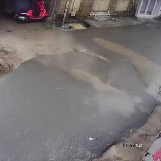 Video: Water bursts out of Pune road during piped supply testing