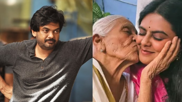 Puri Jagannadh, his mother and daughter Pavithra.