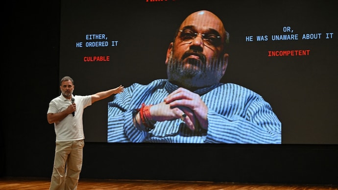 Rahul Gandhi asked why Shah was avoiding Parliament over the issue. (Photo: AFP)