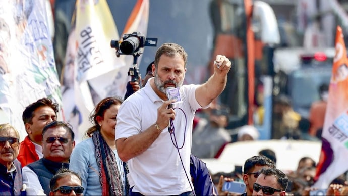 Why does Rahul Gandhi look upset during the Bharat Jodo Nyay Yatra?