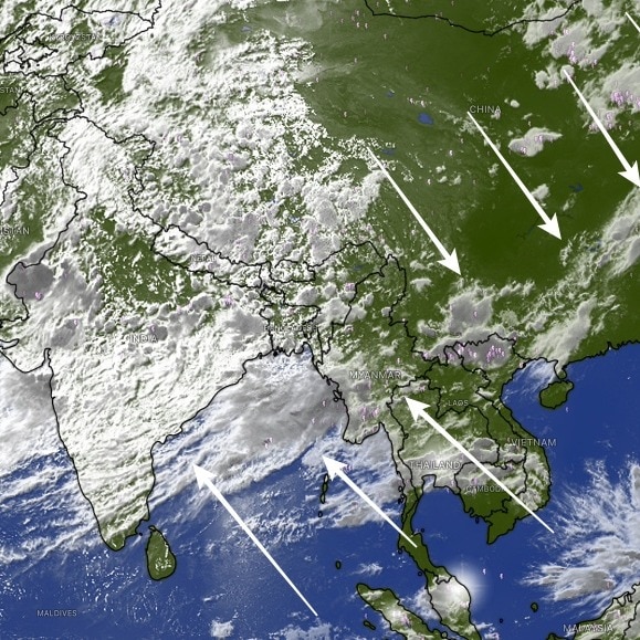 Bumper monsoon: 10,000-km-long rain cloud seen from India to South Korea