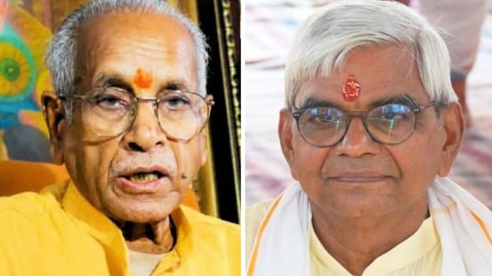 Ram Mandir Trust accepts Champat Rai's (L) resignation, names Krishna Mohan (R) as interim chief.
