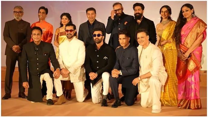Ramayana cast and team in Delhi for trailer launch. Ramayana cast and team in Delhi for trailer launch.