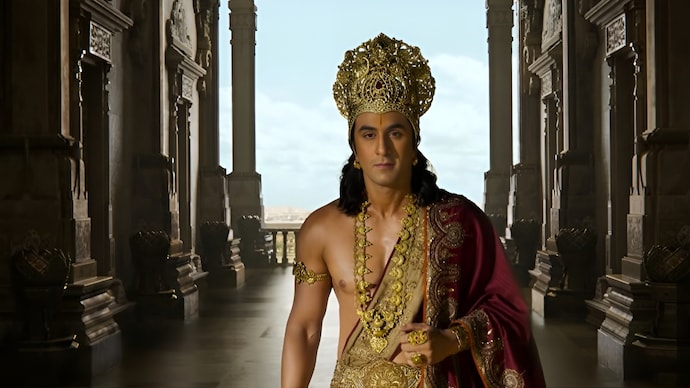 Ranbir Kapoor, in a still from Ramayana. (Credit: YouTube; Sony Music India) Ramayana trailer to be launched this month: Check date, time, venue