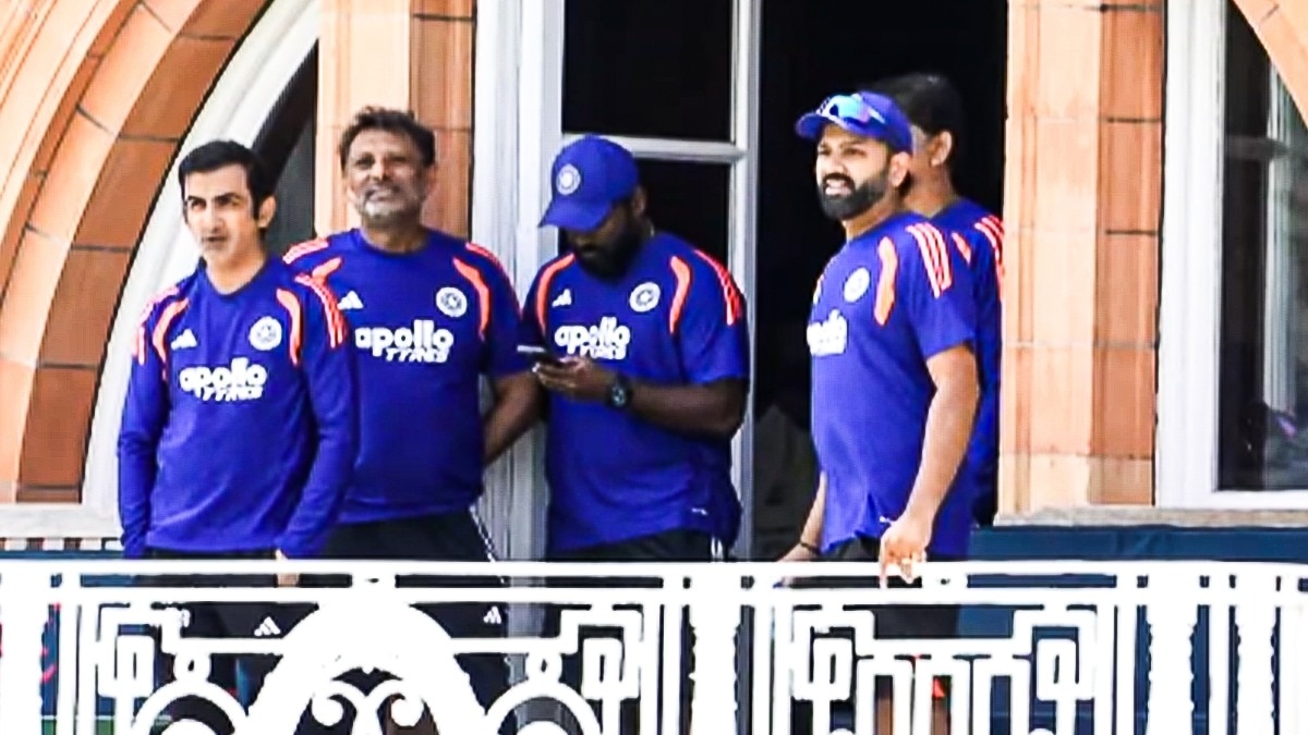 Rohit Sharma and Gautam Gambhir share a laugh in Lord’s balcony