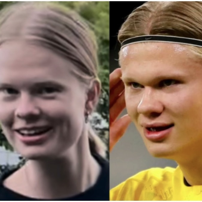 Russian model's resemblance to Erling Haaland has football fans doing a double take