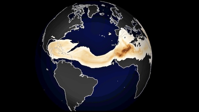 Sahara dust flying