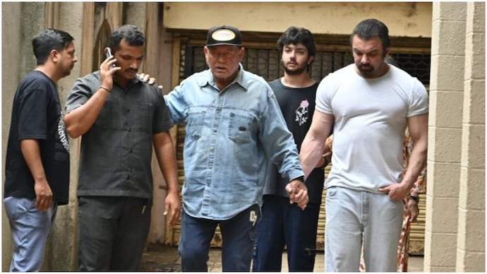Sohail Khan, alim Khan at Malaika Arora's house.