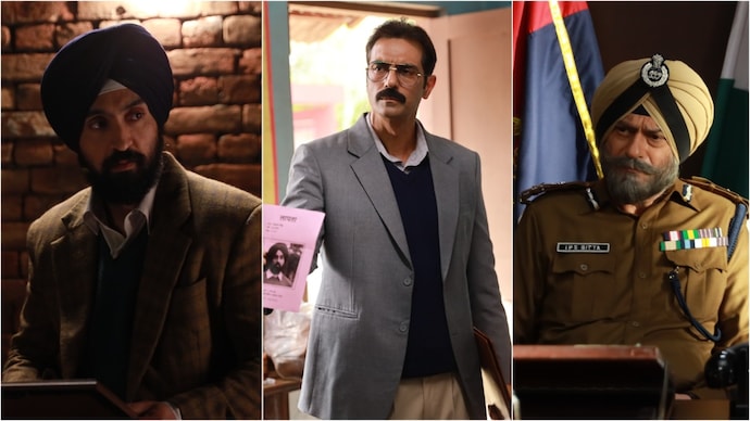 Diljit Dosanjh, Arjun Rampal and Kawaljit Singh in stills from Satluj. Satluj cast