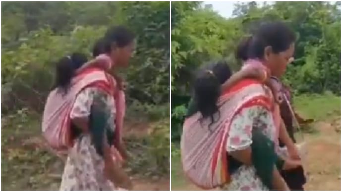 School warden carries sick student on back for 6 km to get medical care