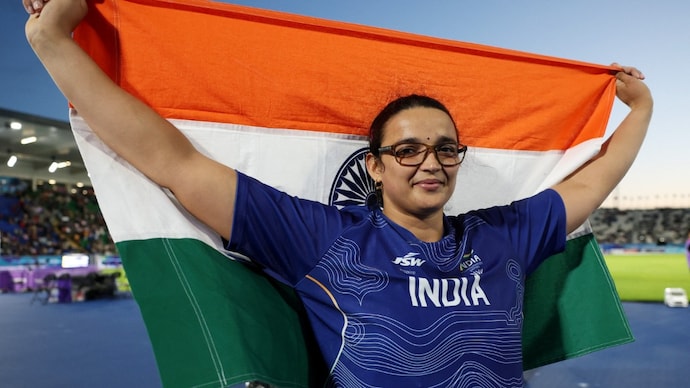 Seema Kaliramna won bronze in the women's discus throw event at the Commonwealth Games. (Image: Reuters) Seema Kaliramna