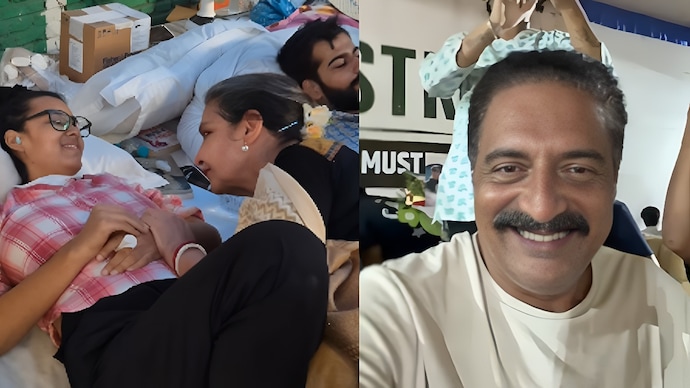 Shabana Azmi and Prakash Raj meet CJP protesters at Jantar Mantar. (Photo Credit: Instagram/X) Shabana Azmi, Prakash Raj