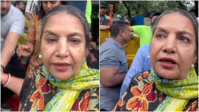 Shabana Azmi at CJP protest in Delhi Shabana Azmi at CJP protest in Delhi