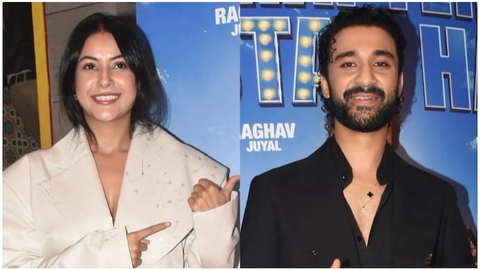 Shehnaaz Gill (L) shuts down Raghav Juyal (R) dating rumours. Shehnaaz Gill (L) rejects Raghav Juyal (R) dating rumours.