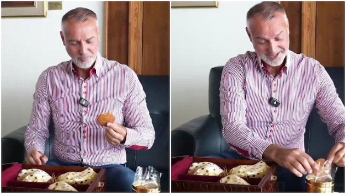 Slovak leader's reaction after tasting Bihari Thekua gifted by PM Modi goes viral