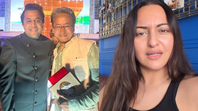 Omi Vaidya with Wangchuk (L), Sonakshi Sinha (Photo: Instagram) Sonam Wangchuk thanks Sonakshi Sinha, Omi Vaidya for their supportive messages