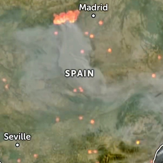 Raging wildfires in Spain, France seen from space, over 3,00,000 evacuated