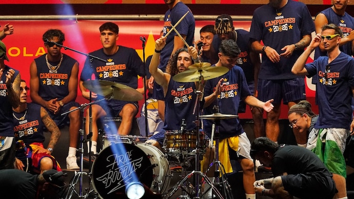 Spain's FIFA World Cup-winning team in Madrid