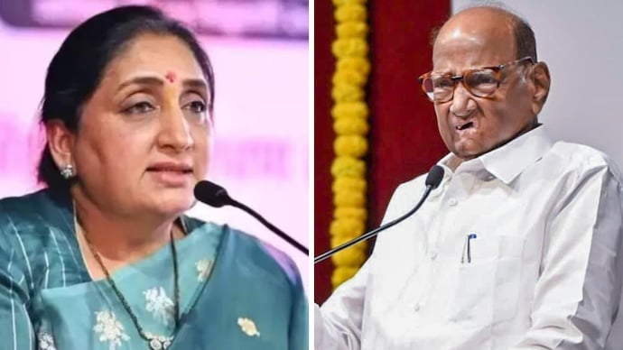 Sunetra Pawar and Sharad Pawar