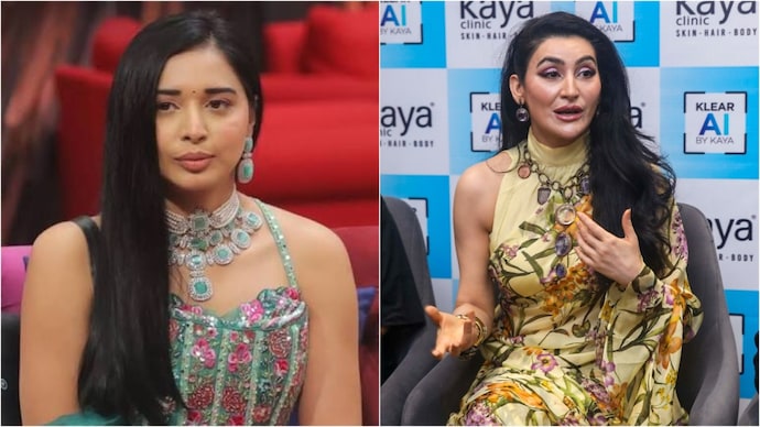 Bigg Boss 19's Tanya Mittal slams journalist for calling her a 'sasti copy' of Shalini Passi. Photo: Instagram/PTI Tanya Mittal, Shalini Passi