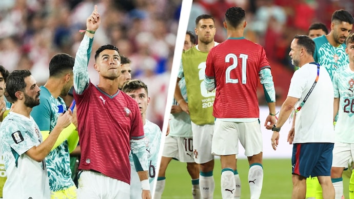 Tearful Ronaldo wears Jota's No. 21 as Portugal pay emotional tribute to late star after sealing last 16 berth (Reuters Photo)