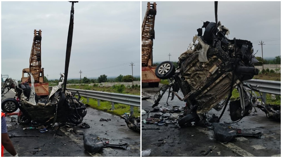 Six killed as truck rams car, catches fire on Mumbai-Nagpur Samruddhi Expressway