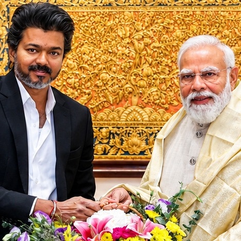 Vijay and PM Modi
