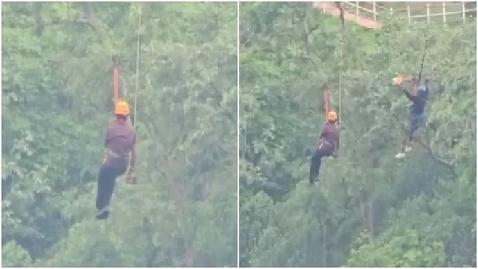 Tourist gets stuck above 3,500-ft valley after zip line malfunctions in Maharashtra
