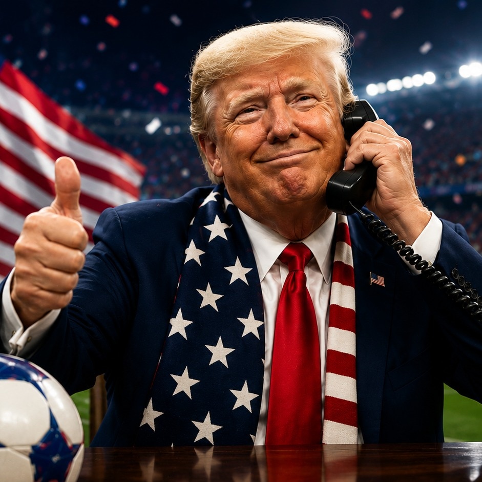 Trump's World Cup stat line: 0 goals, 0 caps, 1 assist