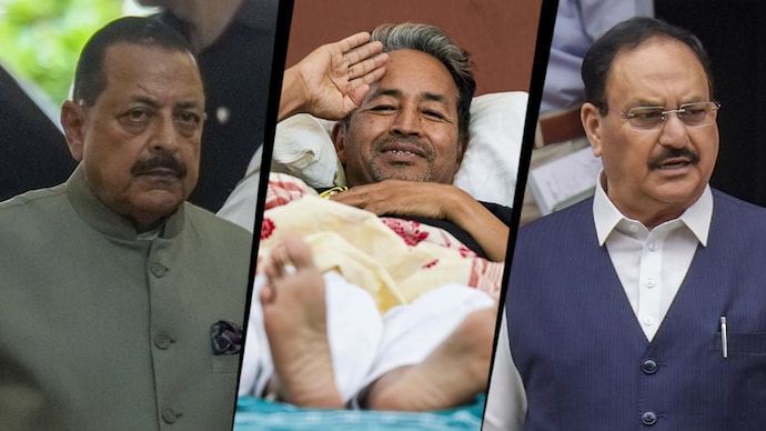Union Ministers Jitendra Singh and JP Nadda Met Sonam Wangchuk at Medanta hospital.