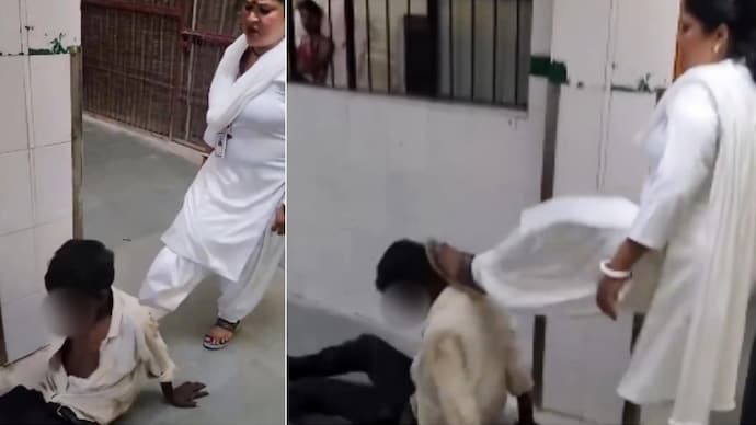UP hospital woman employee kicks patient 10 times in 35 seconds