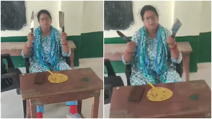 UP principal brings knife and cleaver to school