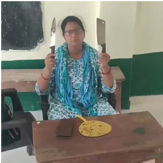 UP principal brings knife and cleaver to school, reveals shocking reason