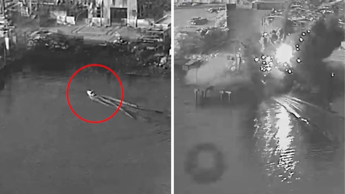 Watch: US releases video of its 1st-ever suicide drone attack on Iranian submarine