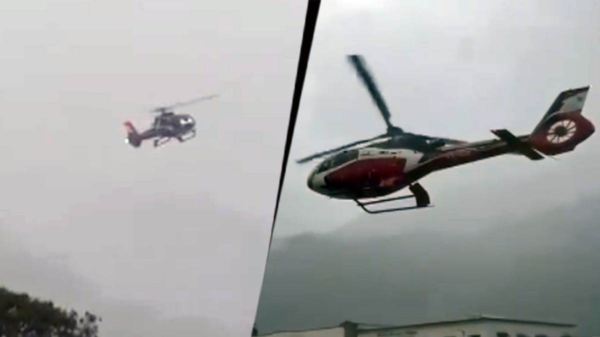 Video: Pilot averts mishap due to bad weather, lands chopper at school ground