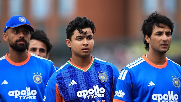 Vaibhav Sooryavanshi made his T20I debut on Saturday in Manchester (Reuters Photo) Vaibhav Sooryavanshi