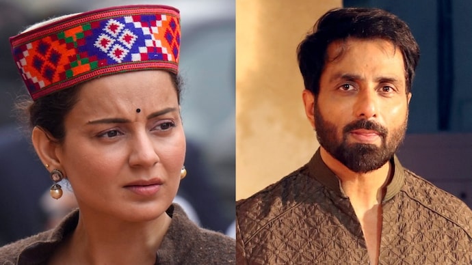 Kangana Ranaut (L) called Gen-Z 'Generation Gutter' and Sonu Sood (R) reacted to the same (Photo: PTI) Very shameful: Sonu Sood slams Kangana Ranaut's 'gutter' remark, defends Gen Z
